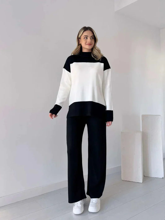 Black Panel Style Co-Ord Sets For Women