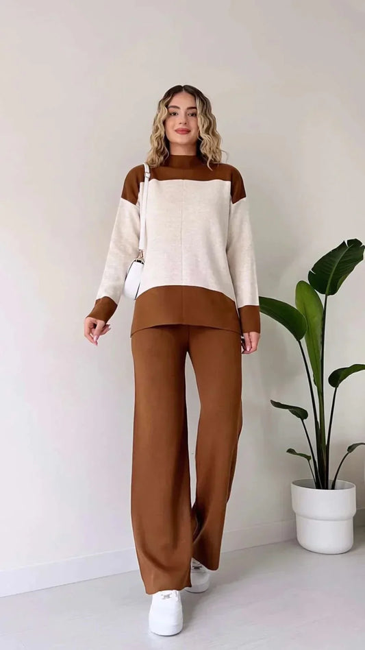 Camel Panel Style Co-Ord Sets For Women