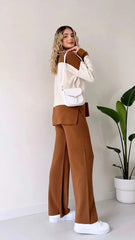 Camel Panel Style Co-Ord Sets For Women