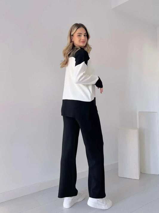 Black Panel Style Co-Ord Sets For Women