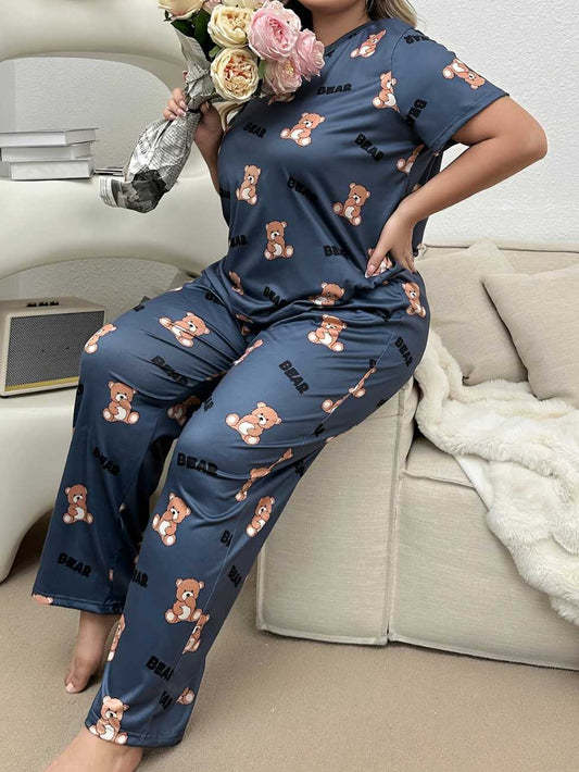 Cozy Bear Printed Night Suit