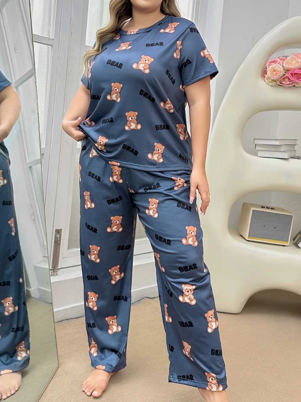 Cozy Bear Printed Night Suit