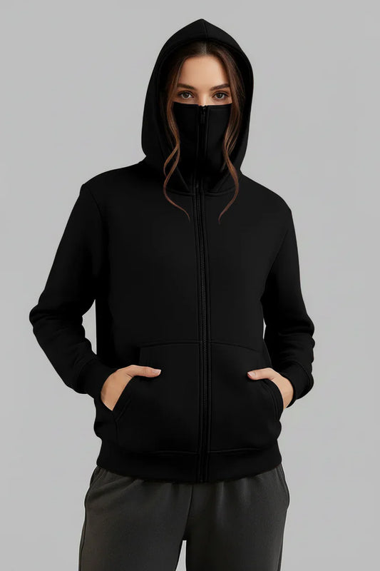 Balaclava Ninja Zipper Hoodie Jacket