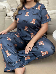 Cozy Bear Printed Night Suit