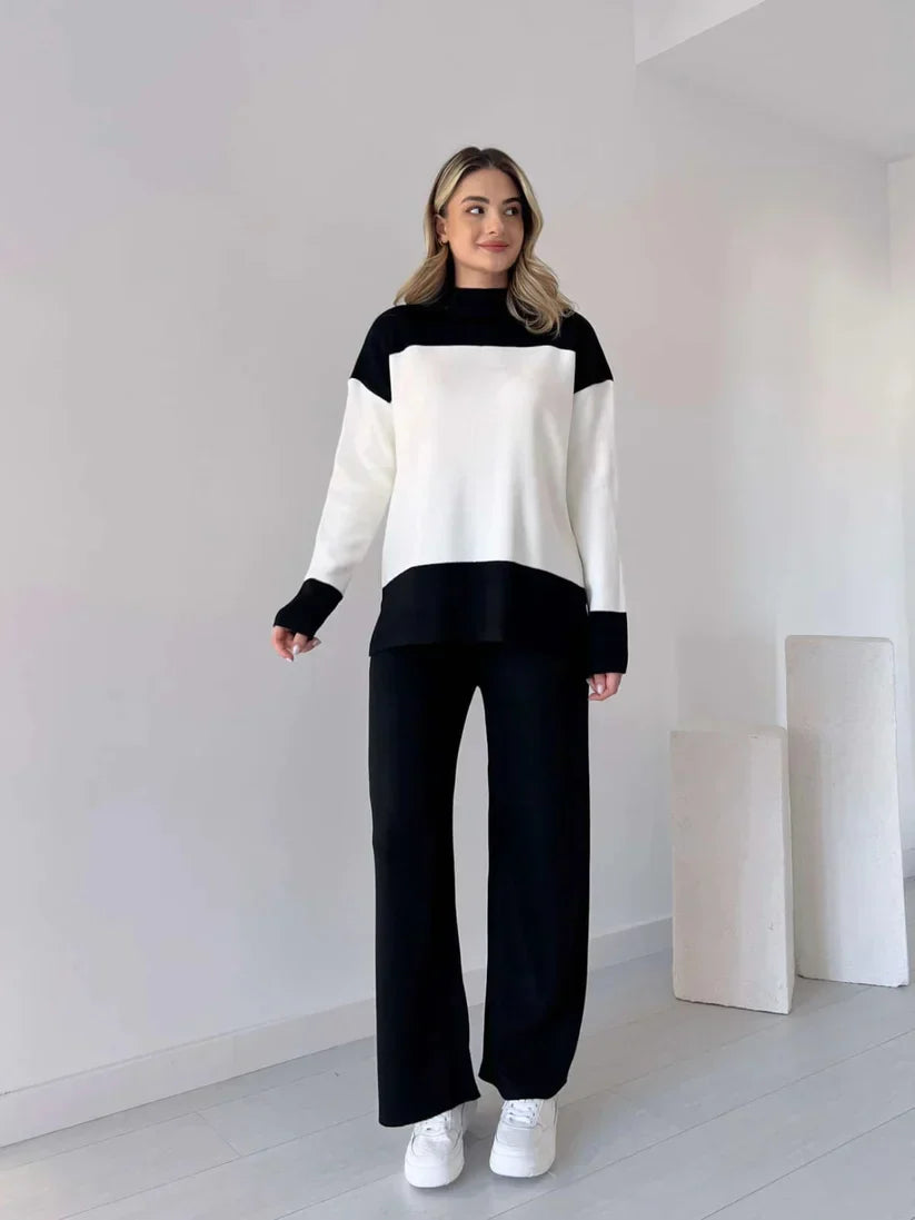 Black Panel Style Co-Ord Sets For Women