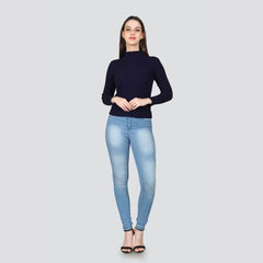 Navy Blue High Neck For Women