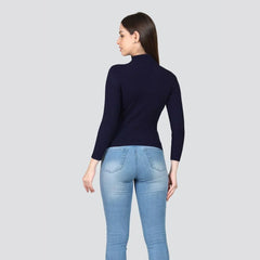 Navy Blue High Neck For Women