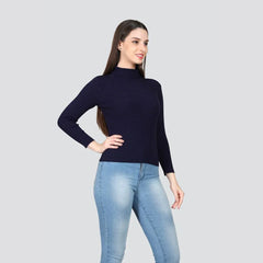 Navy Blue High Neck For Women