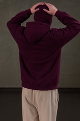 Maroon Balaclava Ninja Zipper Hoodie Jacket