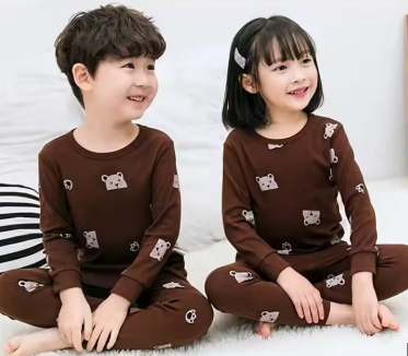 Brown Panda Printed  Kids Wear (Each)
