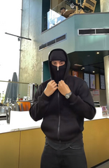 Balaclava Ninja Zipper Hoodie Jacket