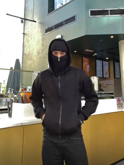 Balaclava Ninja Zipper Hoodie Jacket